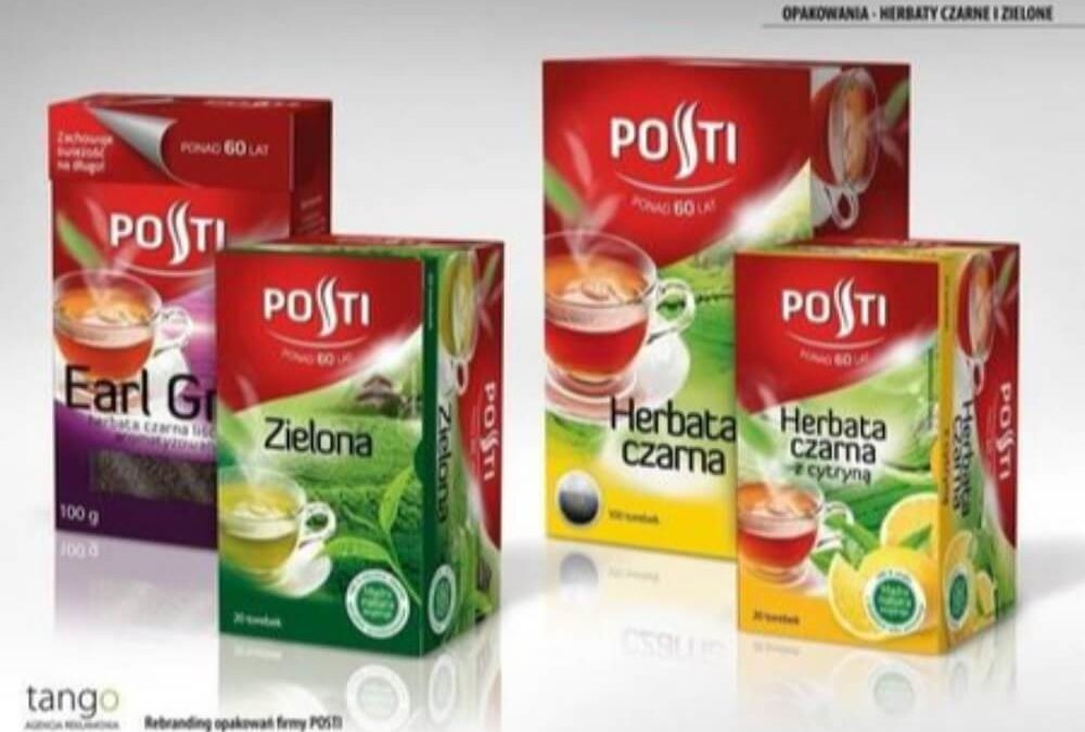 Rebranding i nowe opakowania linii herbat marki Posti