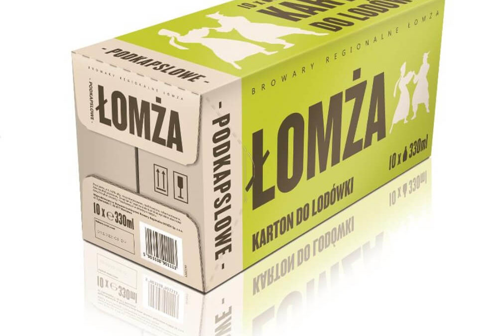 Grafika etykiety oraz opakowania piwa Łomża Podkapslowe, 2012