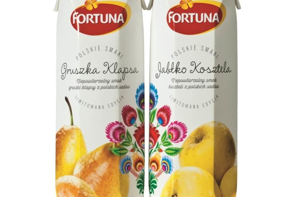 Opakowanie napój Fortuna jabłko kosztela i gruszka klapsa, 2013