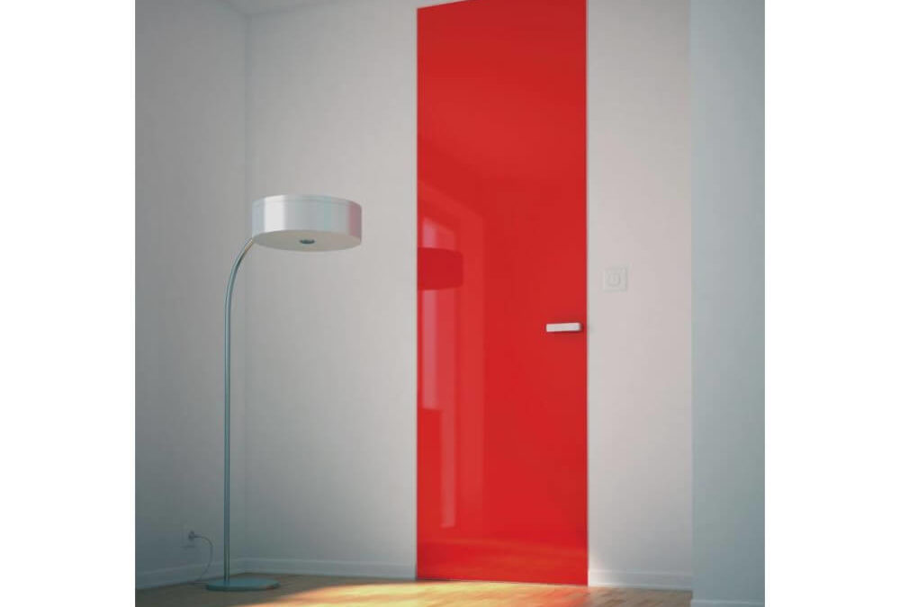 Drzwi wewnętrzne z ukrytą ościeżnicą Wysokie drzwi – Lacobel Style , 2013