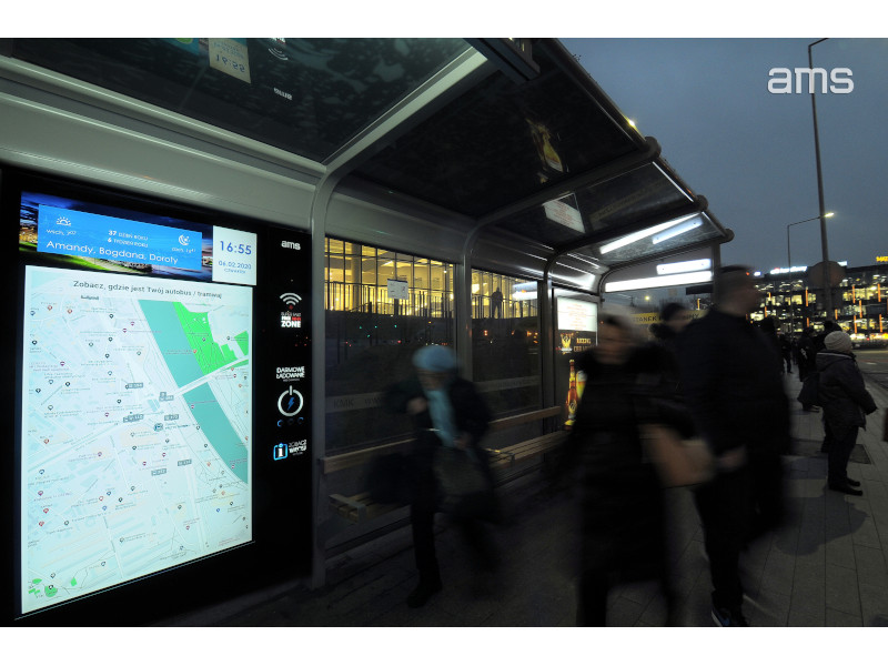 Mapa Systemu Informacji Pasażerskiej z lokalizacją autobusu